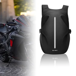 Classic Universal Black reflective safety motorcycle Riding Backpack helmet Storage waterproof travel backpack