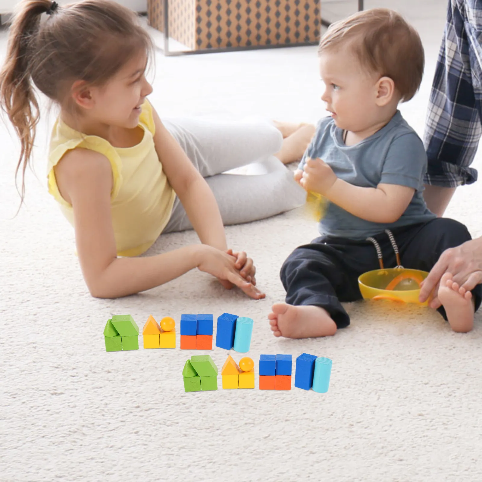 

Набор из 70 геометрических фигур Монтессори для развития пространственного воображения и раннего обучения математике в классе