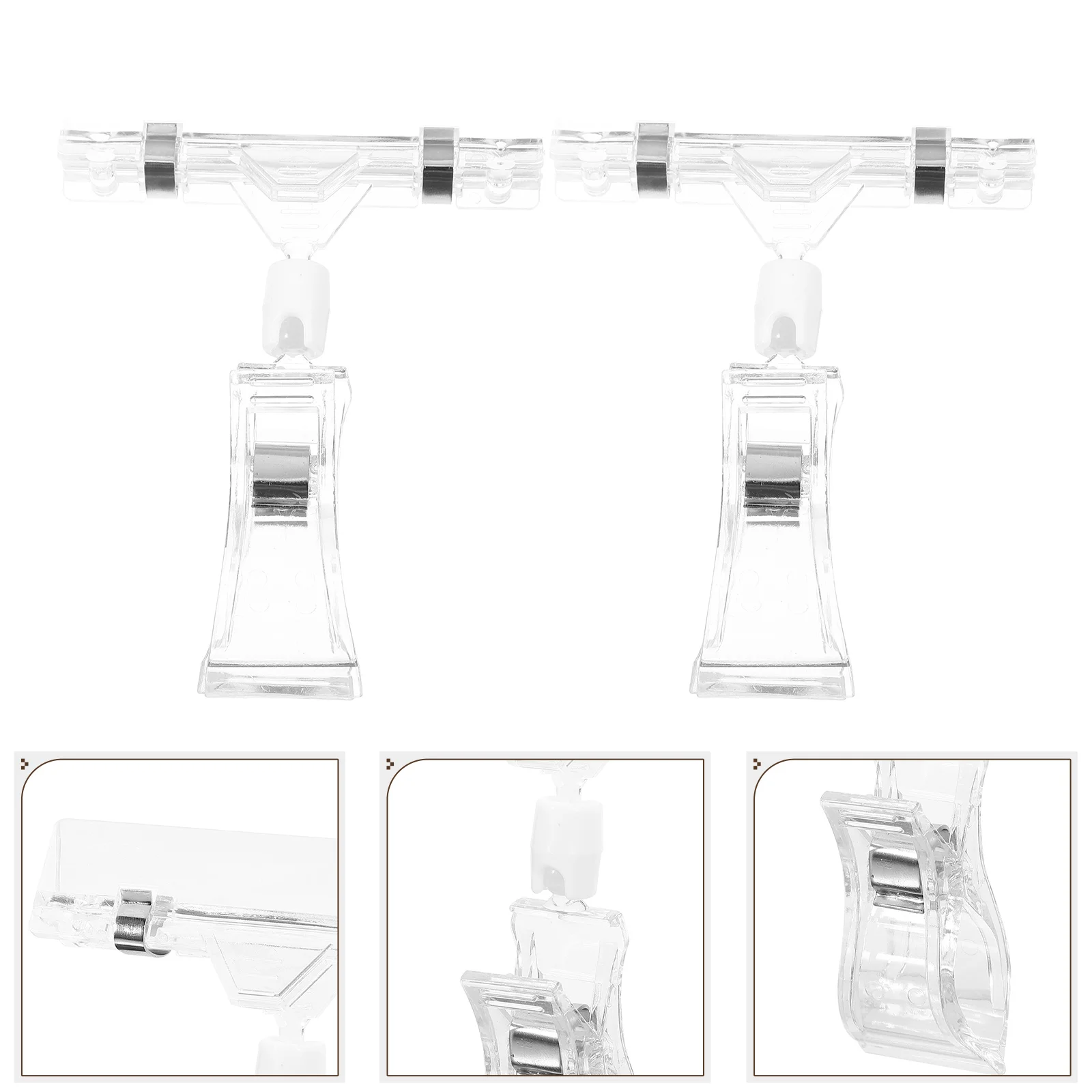 

20 Pcs Price List Display Clip Merchandise Sign Holder Plastic Retail Label Clips for Mechanical