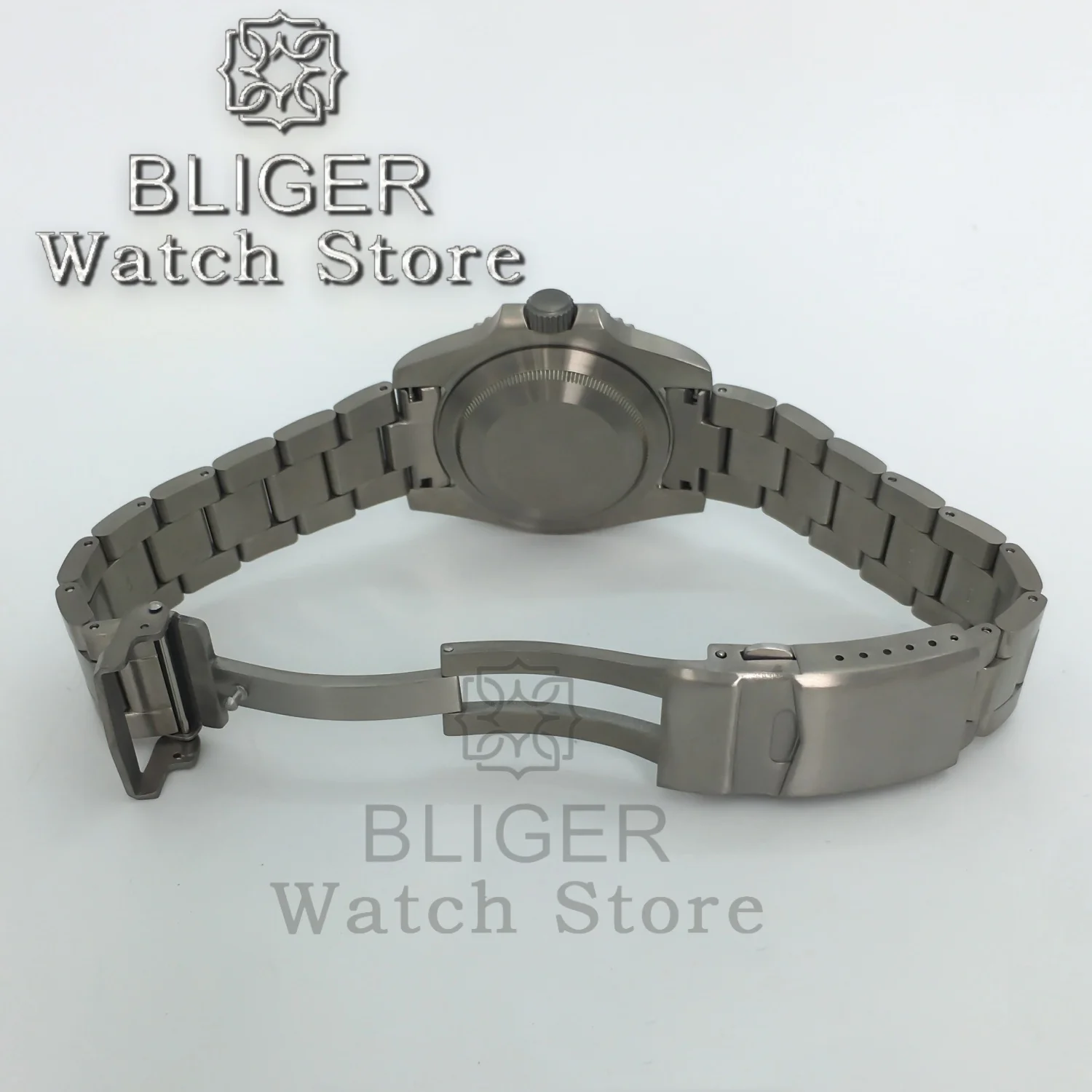 BLIGER 40mm caja de reloj de titanio correa de reloj de zafiro se adapta al movimiento NH34 NH35 NH36 ETA2824 PT5000 para accesorios de relojes SUB GMT