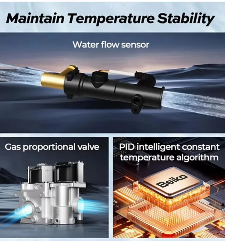 BK-RV8 ALW سخان مياه LPG متقدم 12 فولت، 2.2 GPM 55K BTU تصميم موفر للمساحة لـ RV يعمل بالتيار المستمر والتخييم خارج الشبكة #5