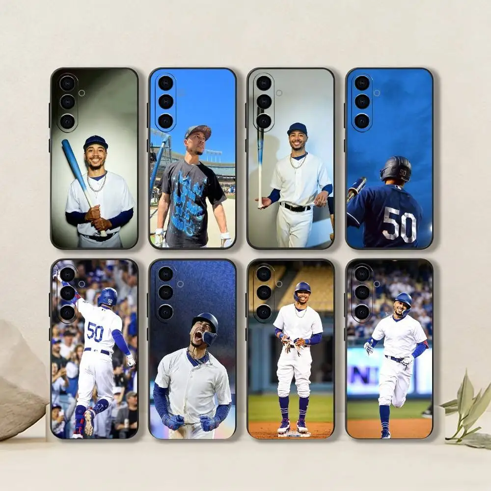M-Mookie B-Betts BASEBALL   Phone Case Black Silicone Soft For Samsung Galaxy A73,A72,A71,A70,A53,A52,A51