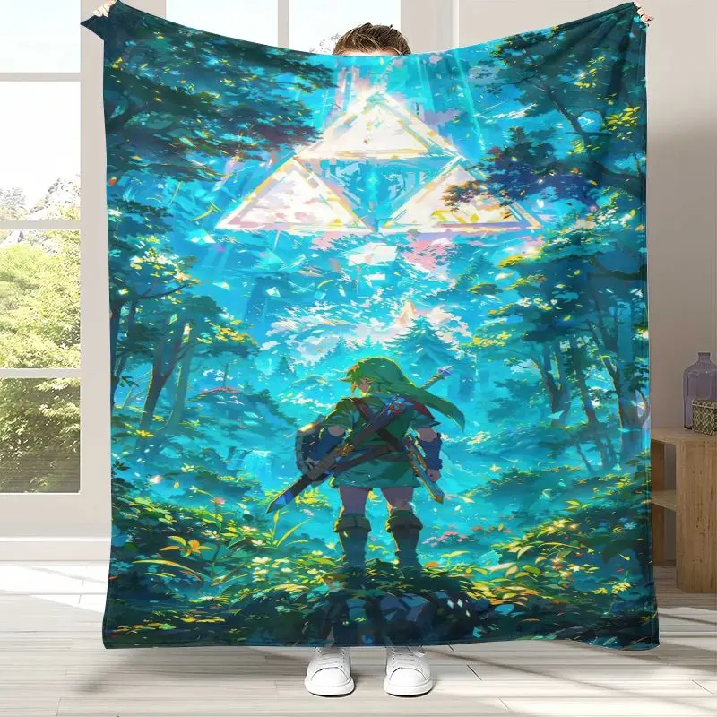 Vintage Game Z-Zelda Hylian Crest Link Soft Flannel Throw Blanket,Cozy Blanket for Bed,Sofa,Living Room,Camping,Home Decor,Gift
