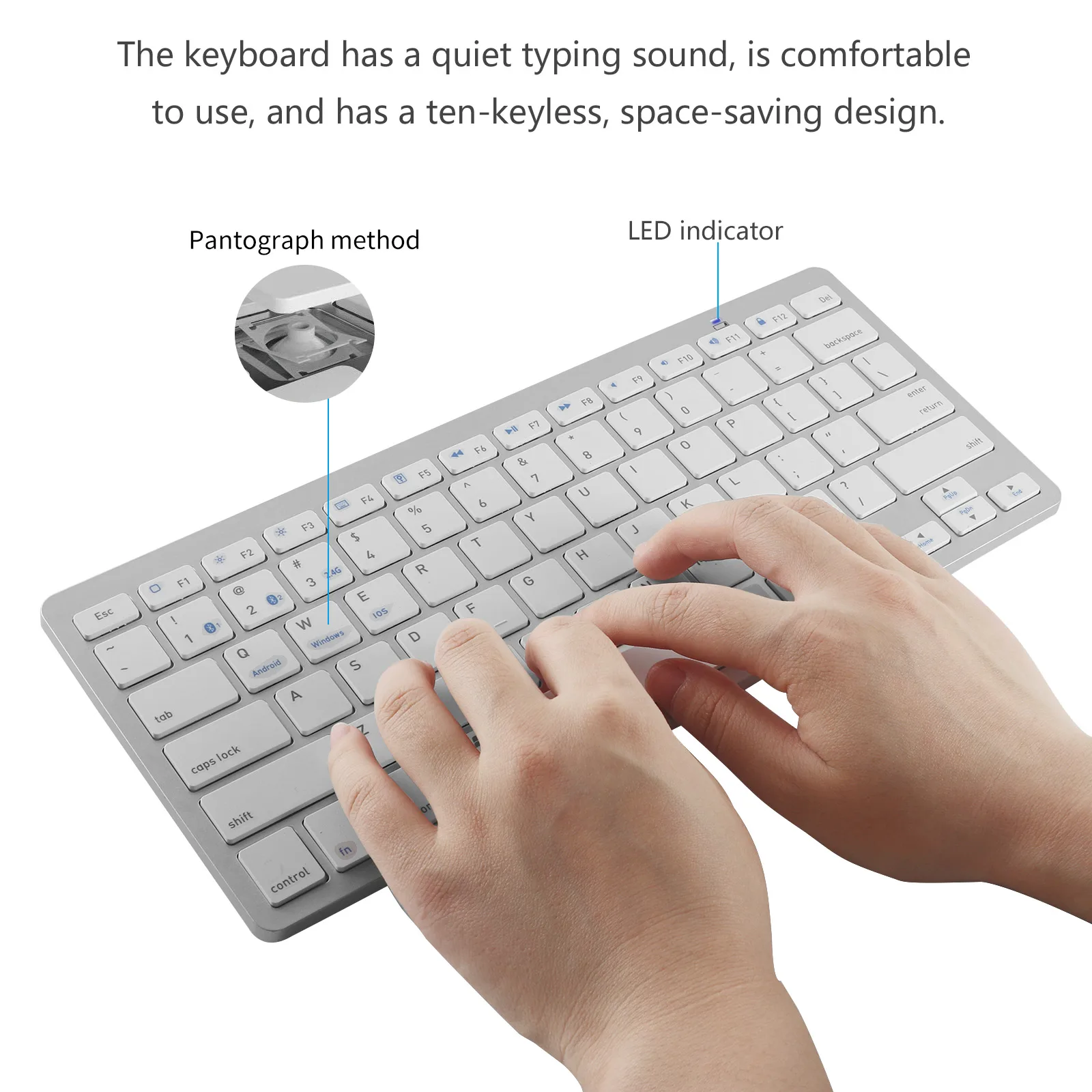 

2.4G Wireless Bluetooth 5.0 Keyboard And Mouse Combo Three-mode Rechargeable Gaming Silent Mini Keyboard For PC Laptop iPad