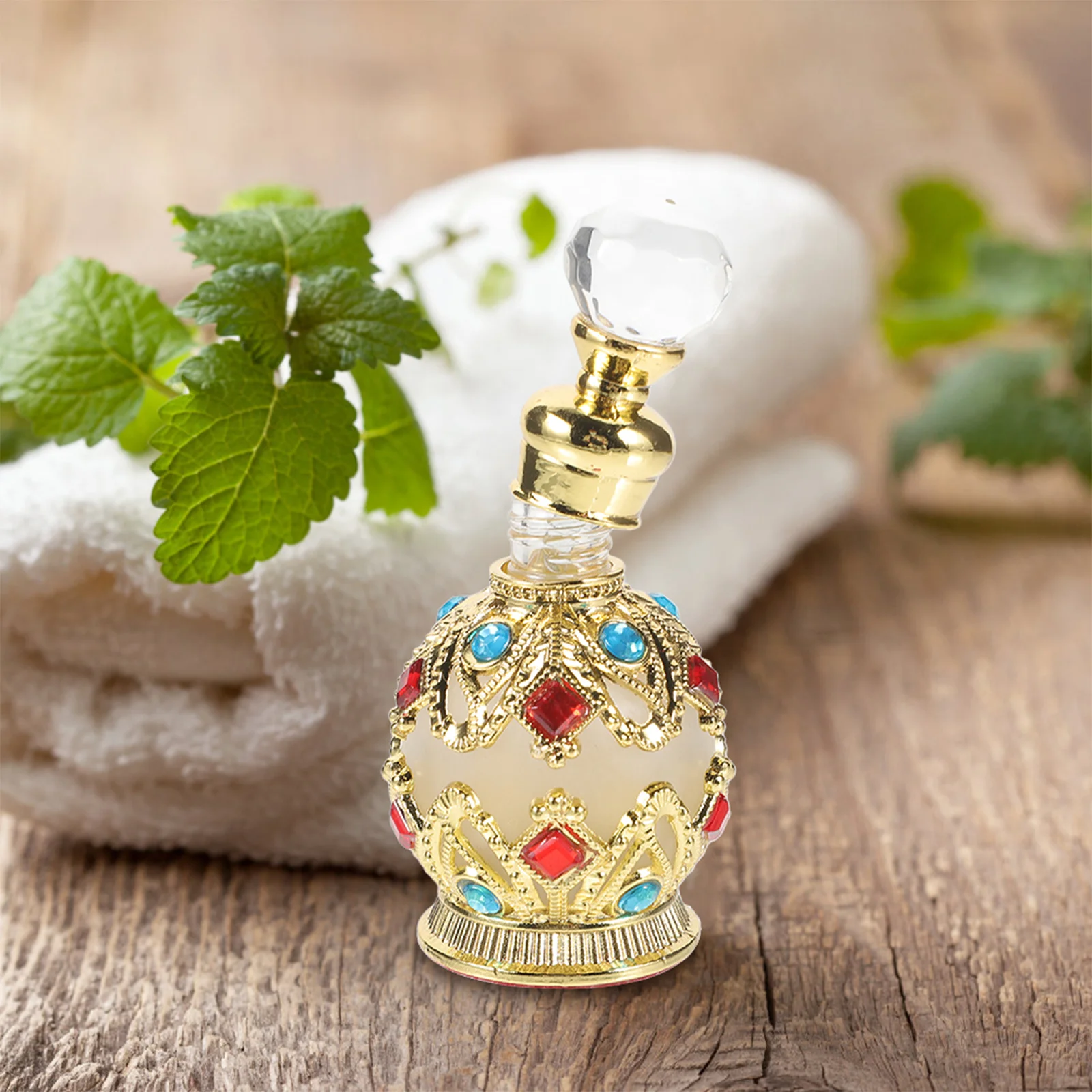 زجاجة عطر زجاجية لتخزين الزيوت العطرية، تصميم أنيق ورقيق، طاولة تزيين للحمام، عرض قابل لإعادة الملء أثناء السفر