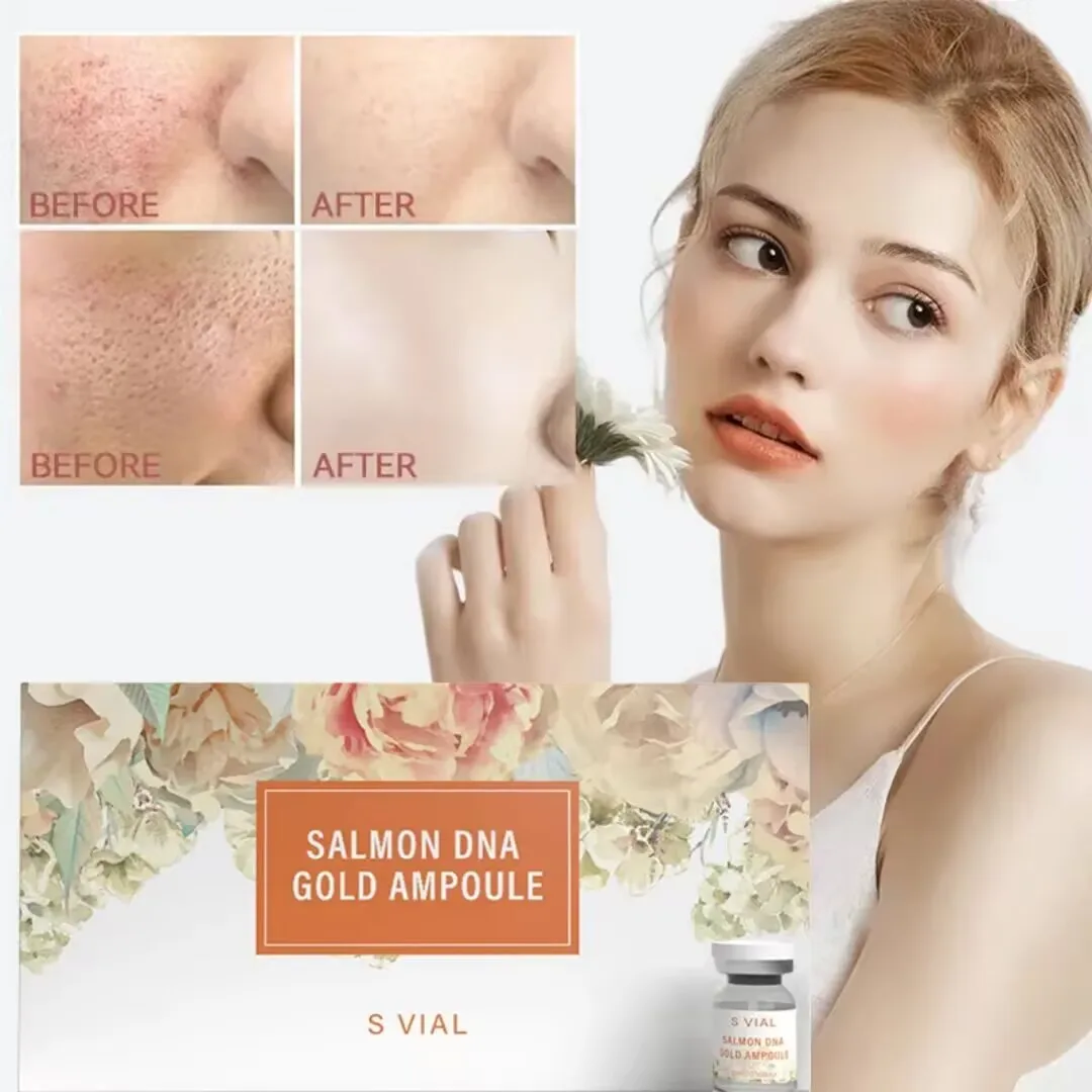 

Golden Salmon Liquid Essence Enhance Face Barrier Shrink Pores Moisturizing Lotion Tighten Lift Nourish Facial Contour Skin Care