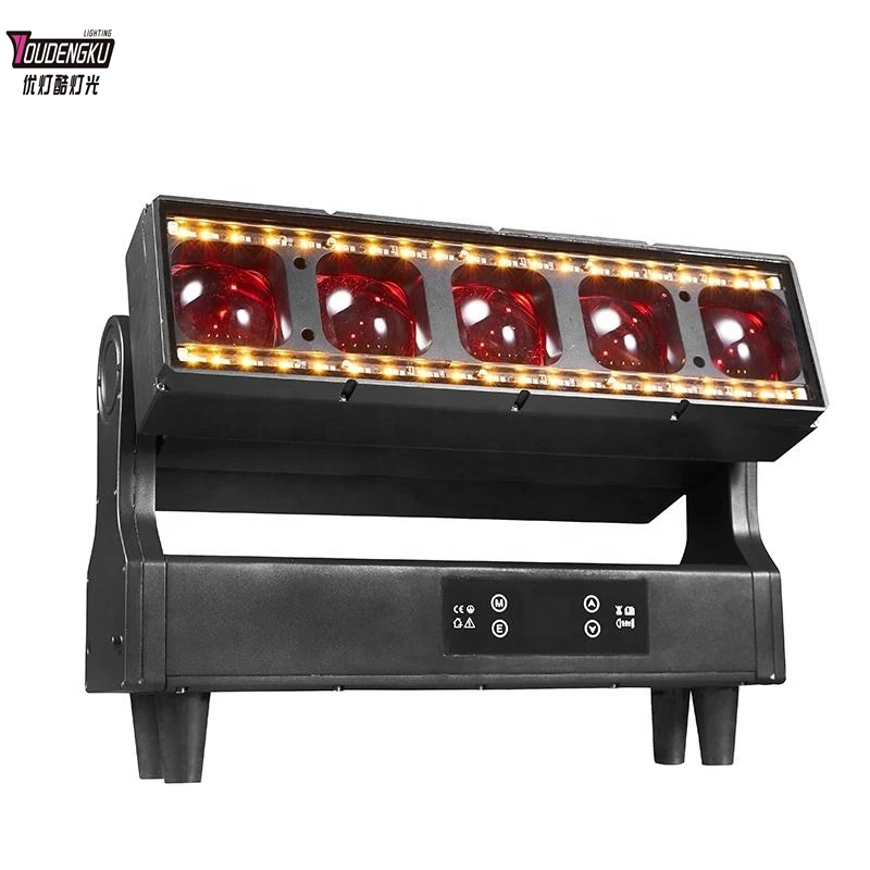 2 pieces IP65 Waterproof RGBW Zoom Moving Head LED Strobe Light Bar 5*60w rgbw Disco Dj Moving Head Pop Stage Light