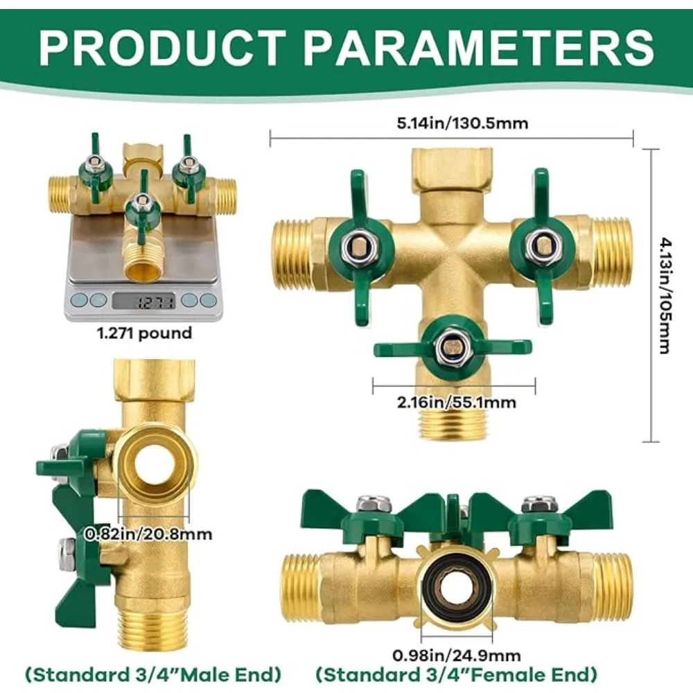 High Flow Rate Brass 3/4 Inch 6