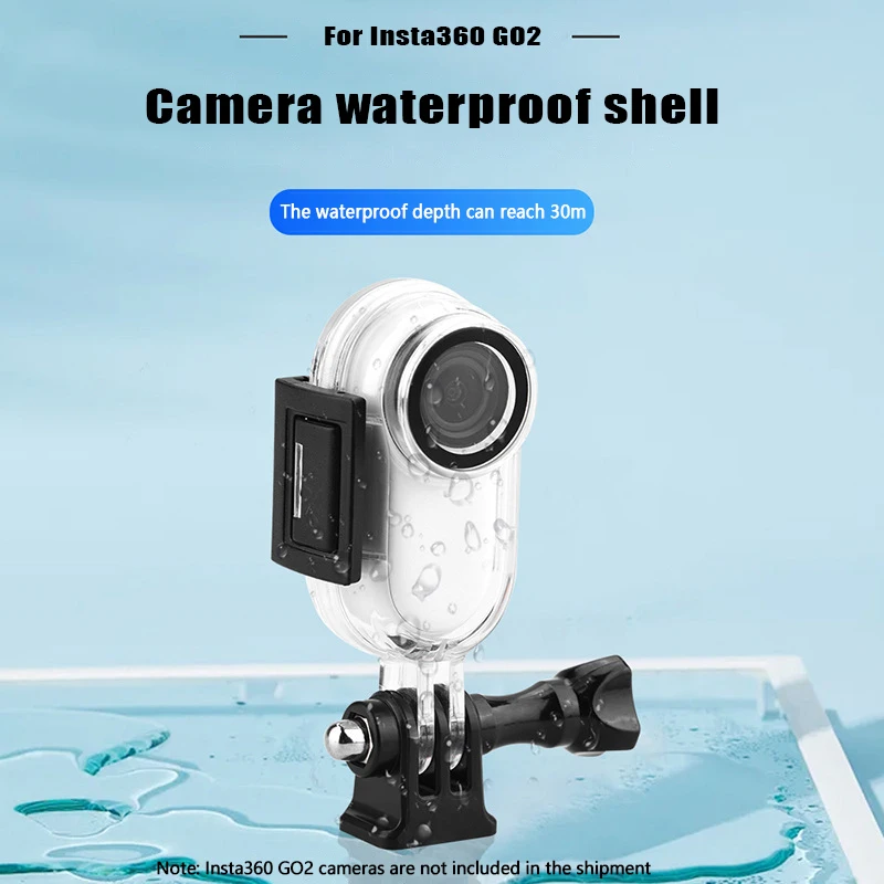 1Pc Insta 360 Go2 boîtier étanche Transparent 30M cadre de Protection de plongée coque pour plongée sous-marine coque de Protection