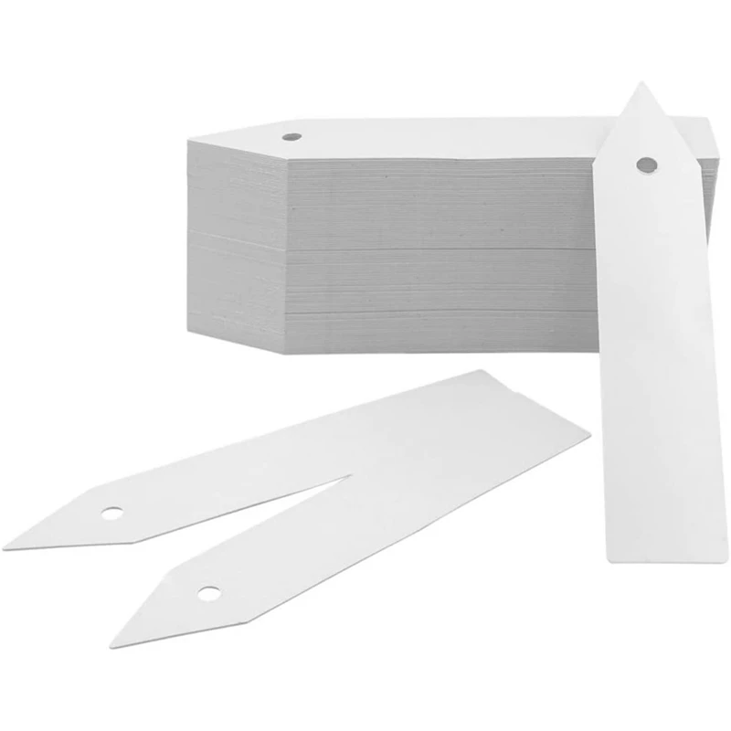 

HOT-200 Pcs Plastic Plant Nursery Garden Labels Garden Stake Tags White 10X2cm