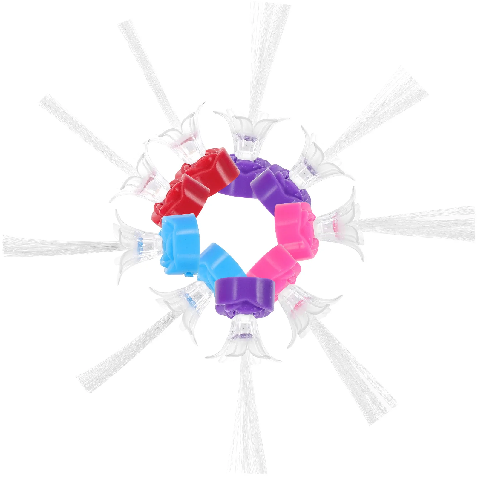 

10 шт. оптоволоконная лампа гипсофила светодиодный светильник многоцветный сменный ночник для Рождества, свадьбы, вечеринки, домашнего декора, подарки