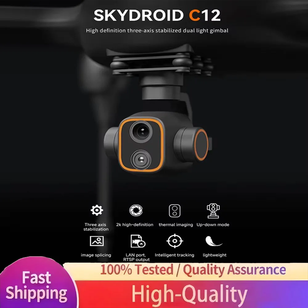 

Skydroid C12 2K High Definition Three-axis Stabilized Dual Light Gimbal Can Be Inverted