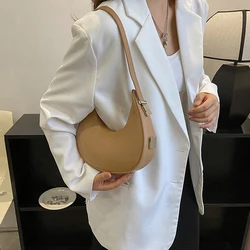 Fashion Luxury Design PU Leather Hobo Shoulder Bag Women Small Clutch Handbag Purse Female Underarm Bag Travel Totes