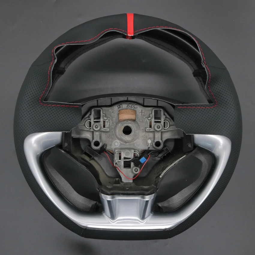 Black Faux Leather Car Steering Wheel Cover for Citroen C3 2010-2015 DS 3 DS3 2010-2022