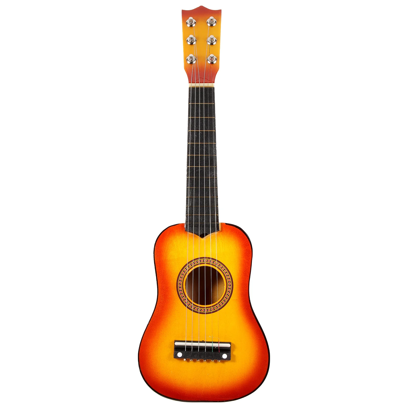 21 Inch Children Guitar Small Size Portable Wooden Acoustic Musical Instrument For Kids Beginner Gift Elastic Frets Low Action