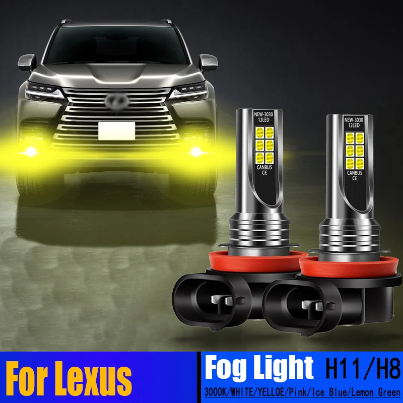 

2X LED Fog Light Bulbs H16 JP H11 For Lexus IS250 IS350 IS200T IS F GX460 HS250H CT200H LX570 2009 2010 2011 2012 2013 2014 2015