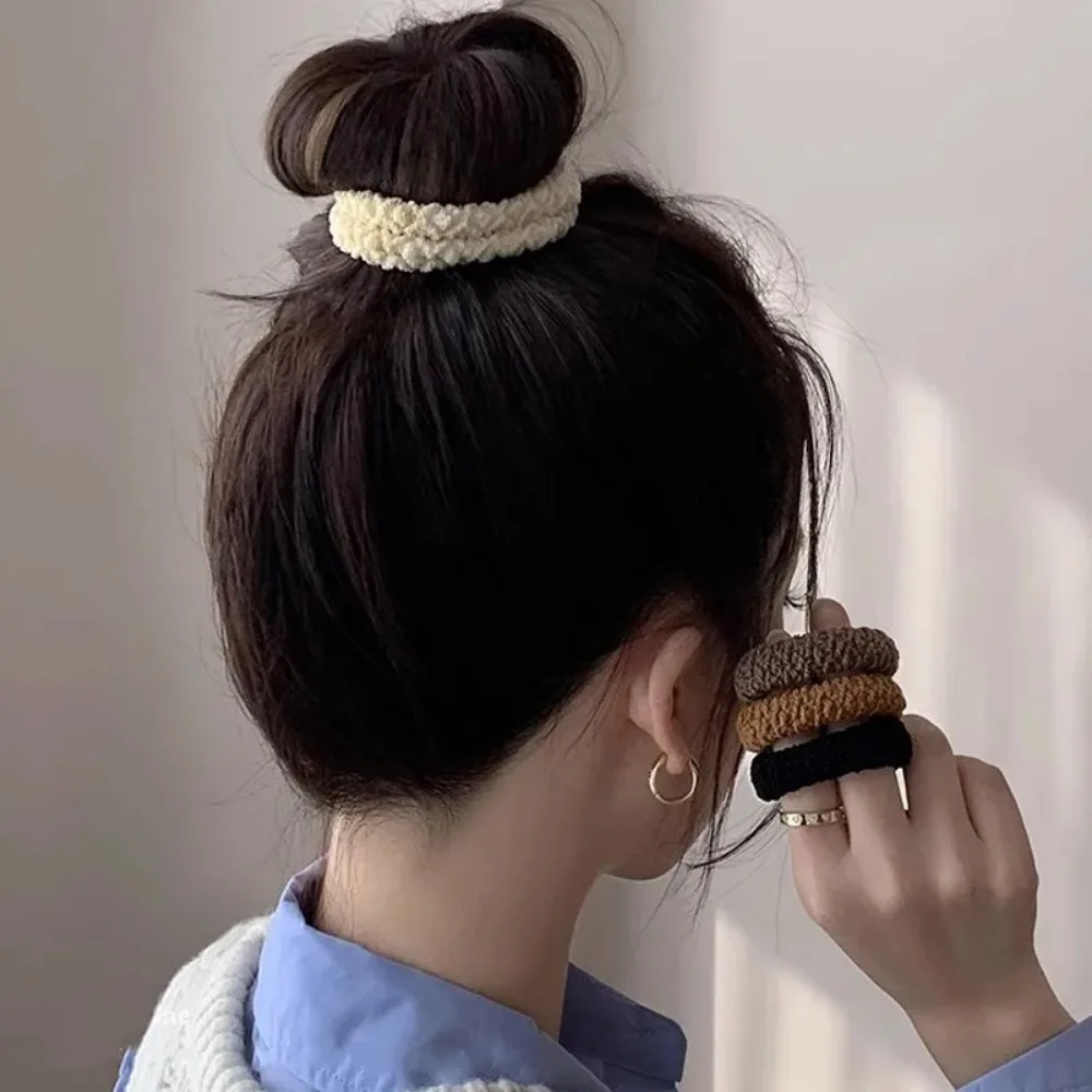 Proste podstawowe elastyczne opaski do włosów krawaty dla dziewczynki Scrunchie uchwyt na kucyk opaski gumowe gumka do włosów modna opaska na głowę akcesoria do włosów — zdjęcie 3