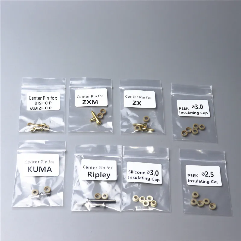 1Kit FATUBE 510 Center Pin Copper Screw with PEEK Insulating Cap for ZEUS X MESH BISHOP BI2HOP Kuma Dead Rabbit 4 Ripley