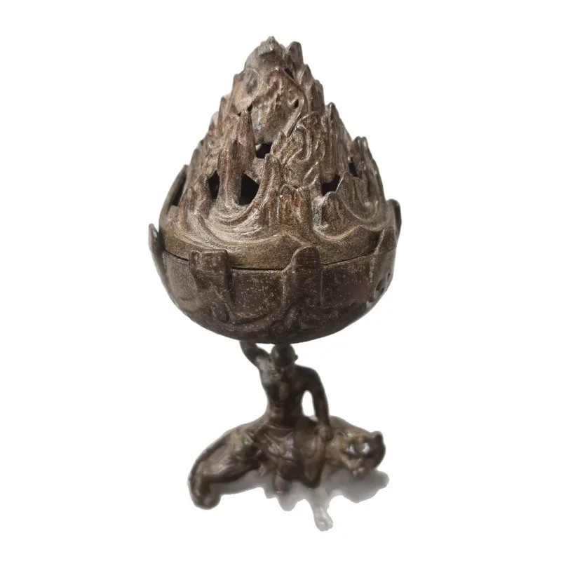 Large Brass Craft Boshan Incense Burner for Home Living Room Decoration