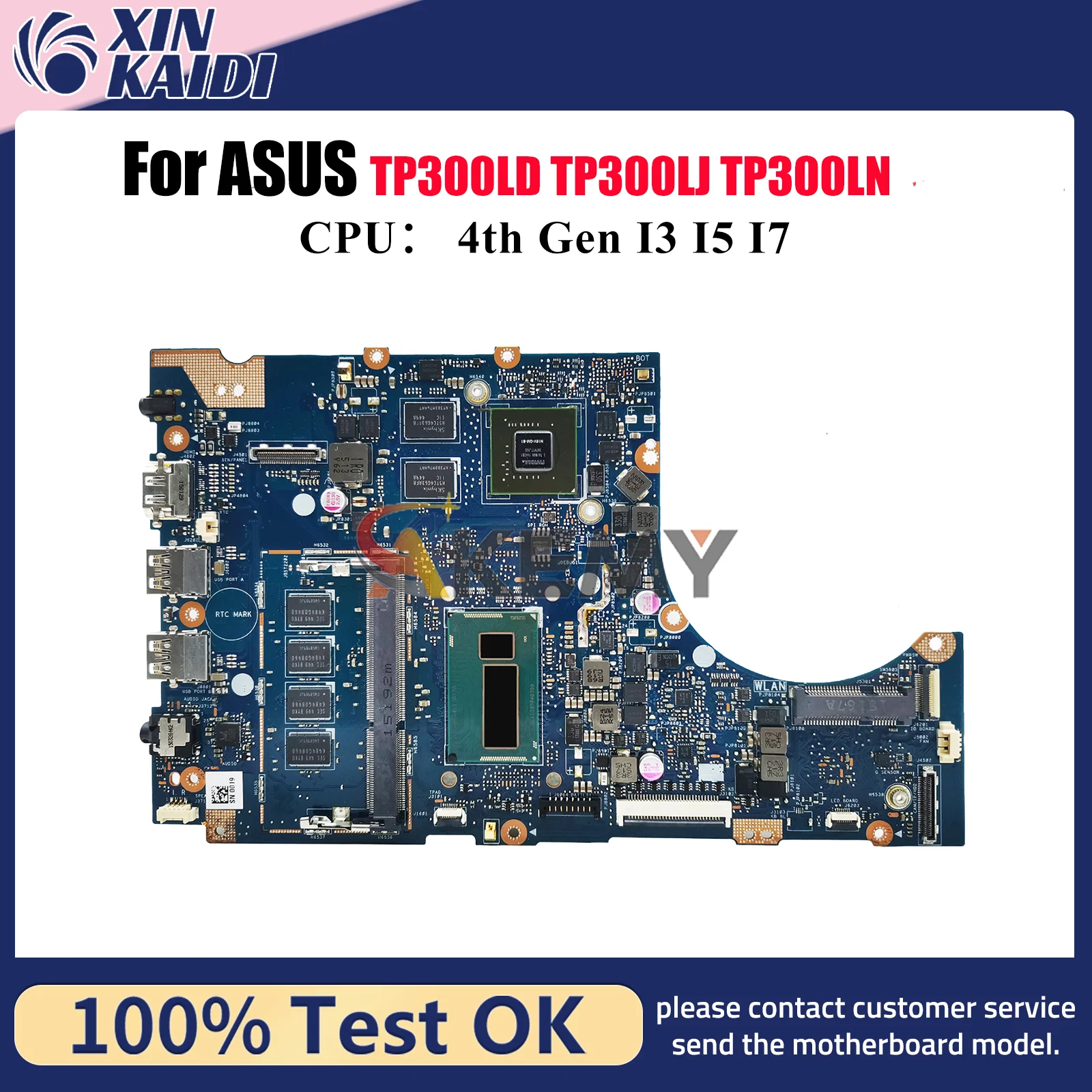 

TP300LJ Laptop Motherboard For ASUS VivoBook Flip Q302L TP300LA TP300LD TP300L TP300LJ TP300LAB TP300LN Mainboard I3 I5 I7 CPU