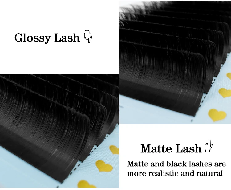 ABONNIE Kaschmir Einzel-Wimpernverlängerung Klassische Wimpernverlängerungen Trays Matt Schwarz Weiche Nerz-Falschwimpern – Detail 7