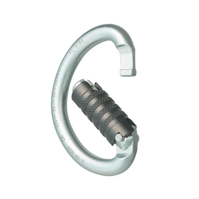 Leichter, tragender Aluminiumkarabiner, sicherer, automatisch verriegelnder Karabiner für Wandern, Camping und Industriearbeiten – Detail 3