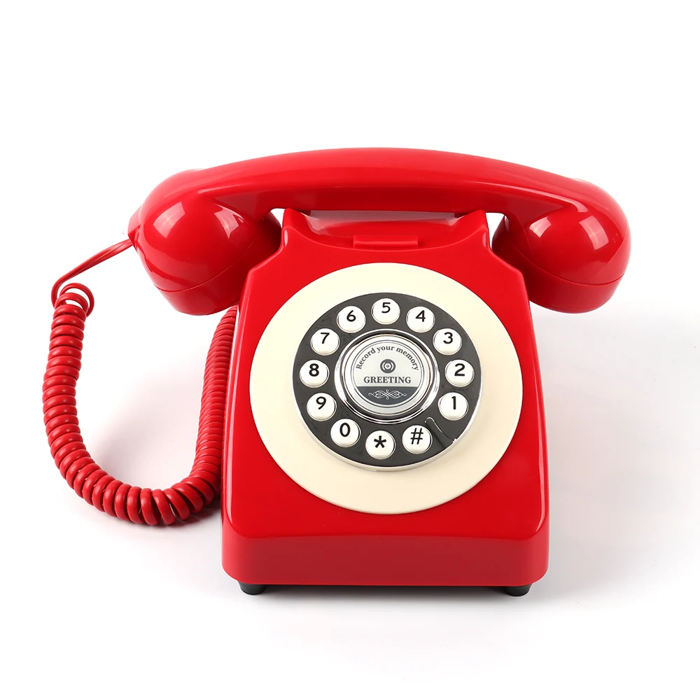 CHEETA Grünes Antik-Audio-Gästebuch Maßgefertigte Großhandels-Hochzeitsdekoration Telefonnachrichtenaufzeichnung Geständnis-Voicemail 4