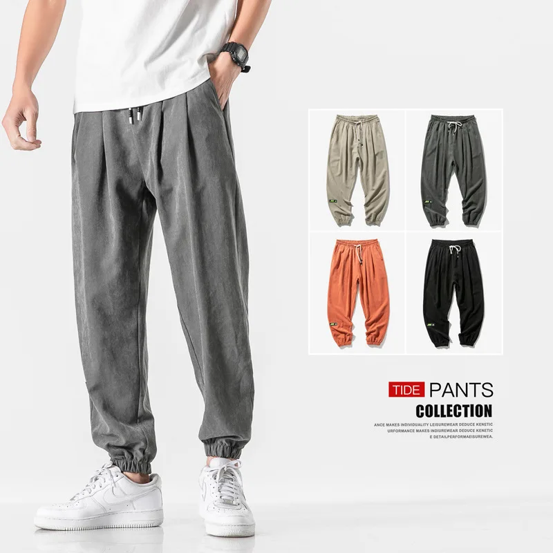 2023 spring and summer new pants men's Korean version trend thin casual trousers sports pants leggings