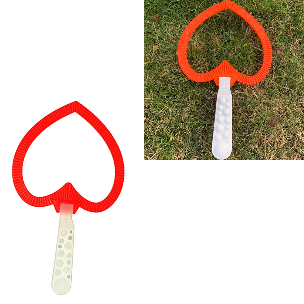 Blasenblasen-Werkzeuge für Kinder im Freien, Jumbo-Riesen-Herzform, großes Blasenmacher-Set für Spaß, Geburtstag, Strand, Rasen, Blasenblasen