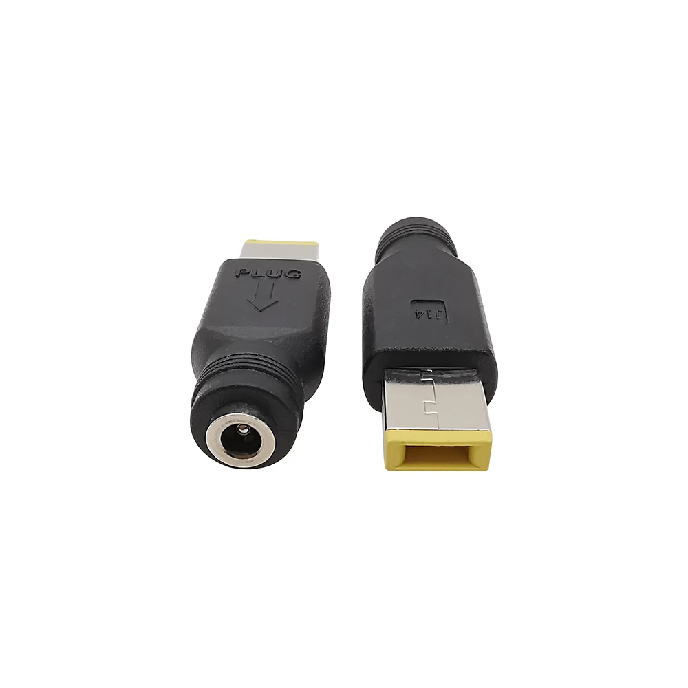 1/2/5Pcs 4.0x1.7 mm DC Female Jack Socket to Square Plug Connector Converter for Lenovo ThinkPad Power Adapter Charger