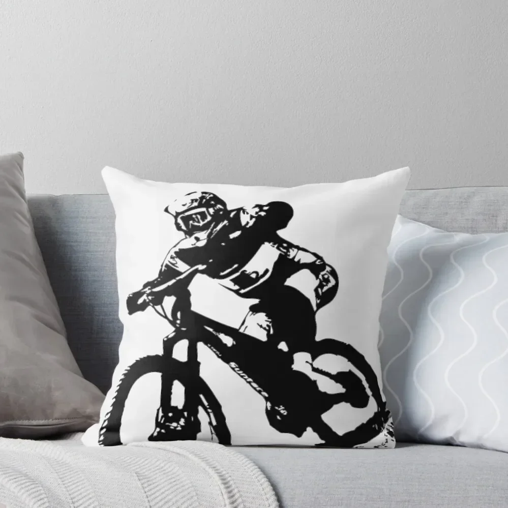 Downhill Mountain Biking Throw Pillow Luxury Sofa Cushions christmas pillowcases Pillow