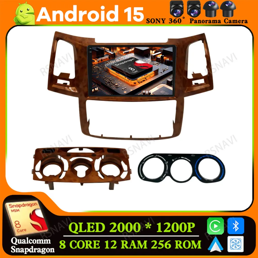 

Android 15 for Toyota Fortuner 1 Hilux Revo Vigo 2005 - 2015 Multimedia DVD Stereo Viedo Player 5G WIFI Autoradio 4G LTE GPS BT