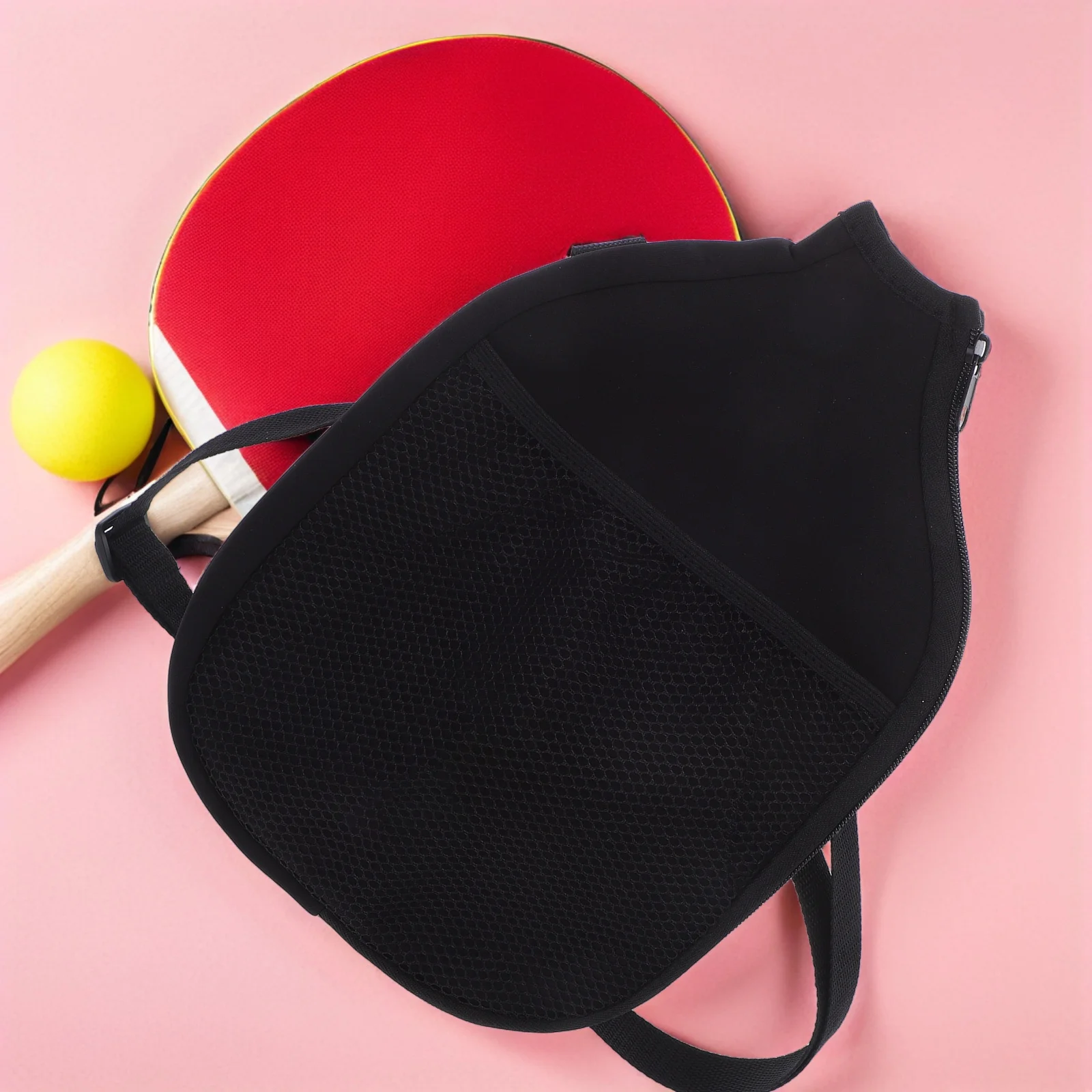 2 قطعة غطاء حماية مضرب مقاوم للماء النيوبرين مجداف حافظة شبكة تخزين جيب المحمولة تنس تنس الطاولة Pickleball #6