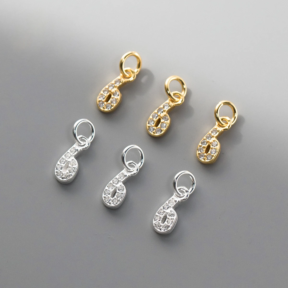 

Подвески из серебра 925 пробы, 0-9 цифр, циркон, простое ожерелье, кулон, аксессуары ручной работы, подвески для браслета Plata 925 JHA217