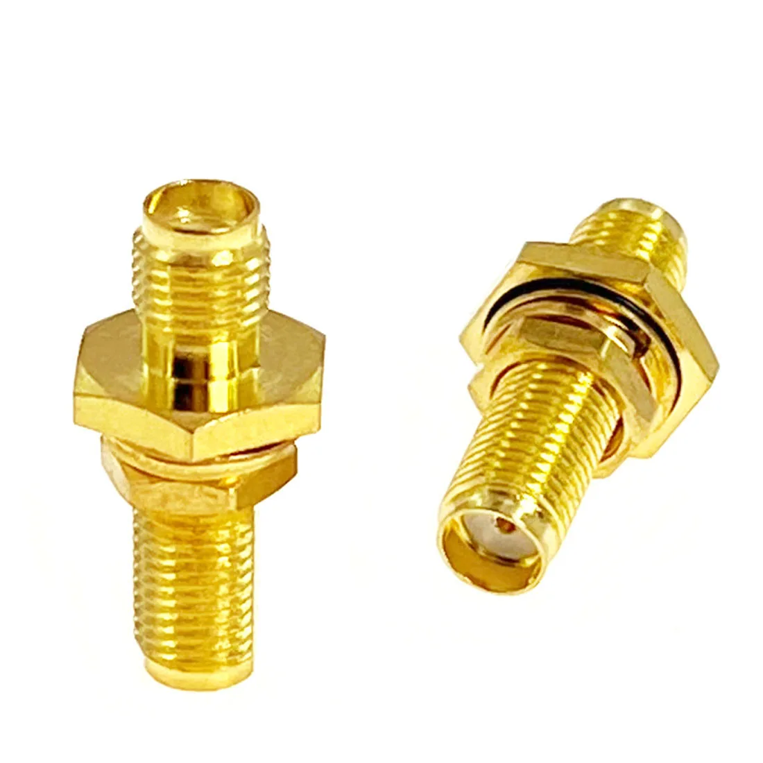 1pc SMA Female To Jack Nut O-ring Waterproof RF Coax Adapter Coupler  Goldplated Straight Type Wholesale  SMA Connector