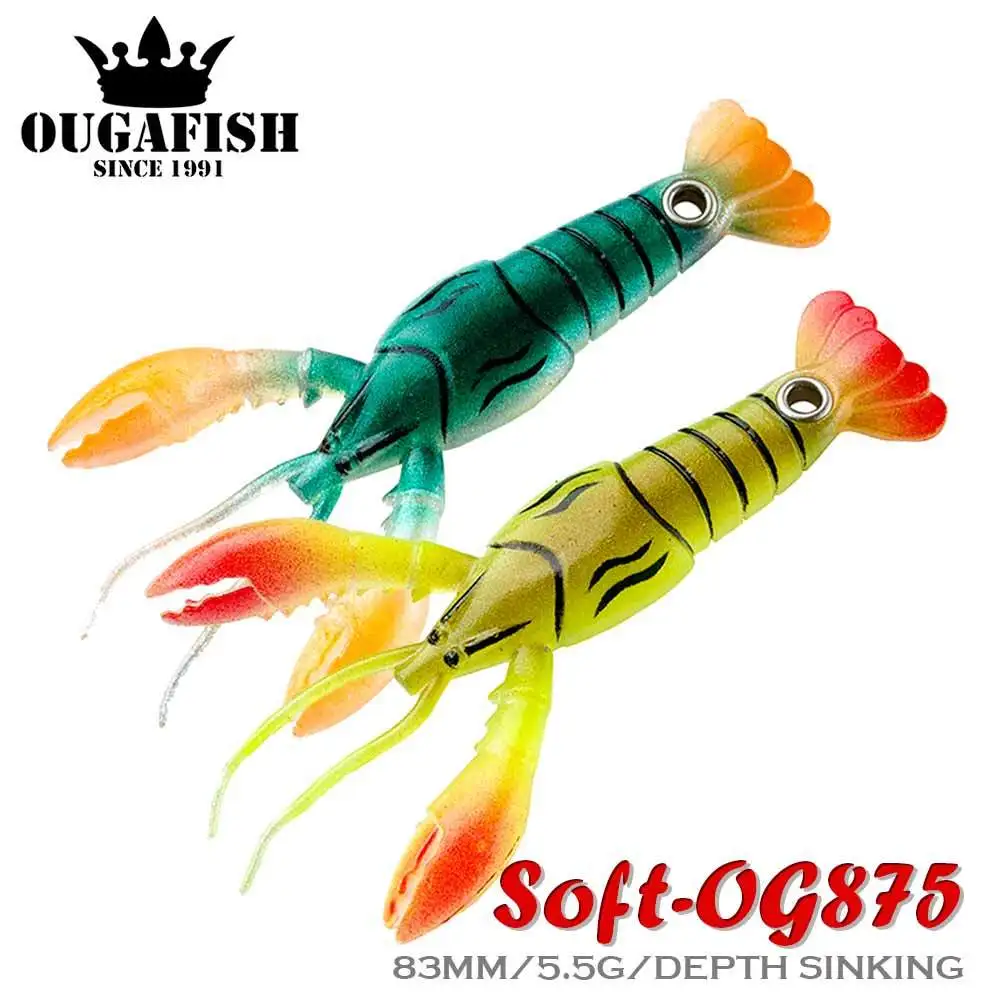 Soft Silicone Accesorios 95mm 6g Lobster Soft Plastic Lure Fishing Attractive Shrimp Wobbler Bass Lures Peche En Mer Artificial