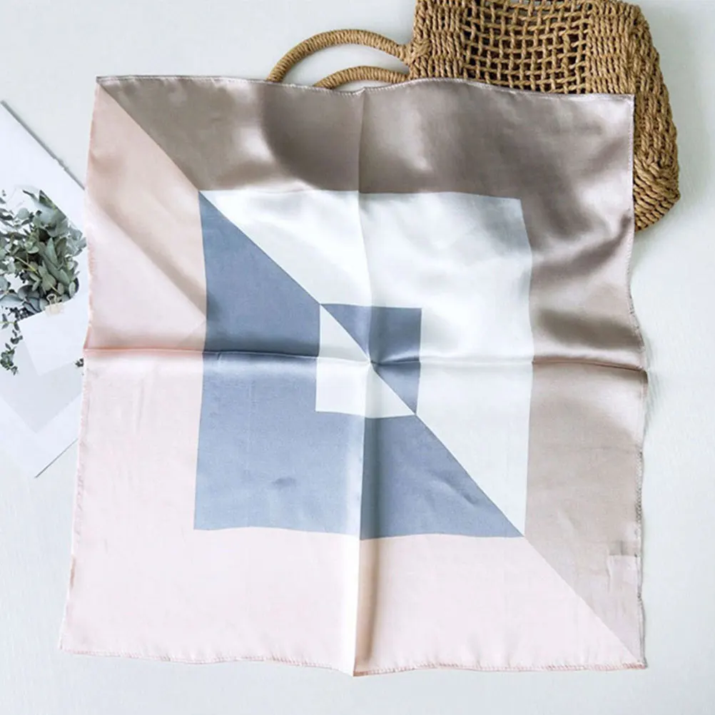 

1Pcs Silk Shawl Bright Color Exquisite Square Towel Female Shawl Beach Cover Headscarf Fashion Scarf for Work