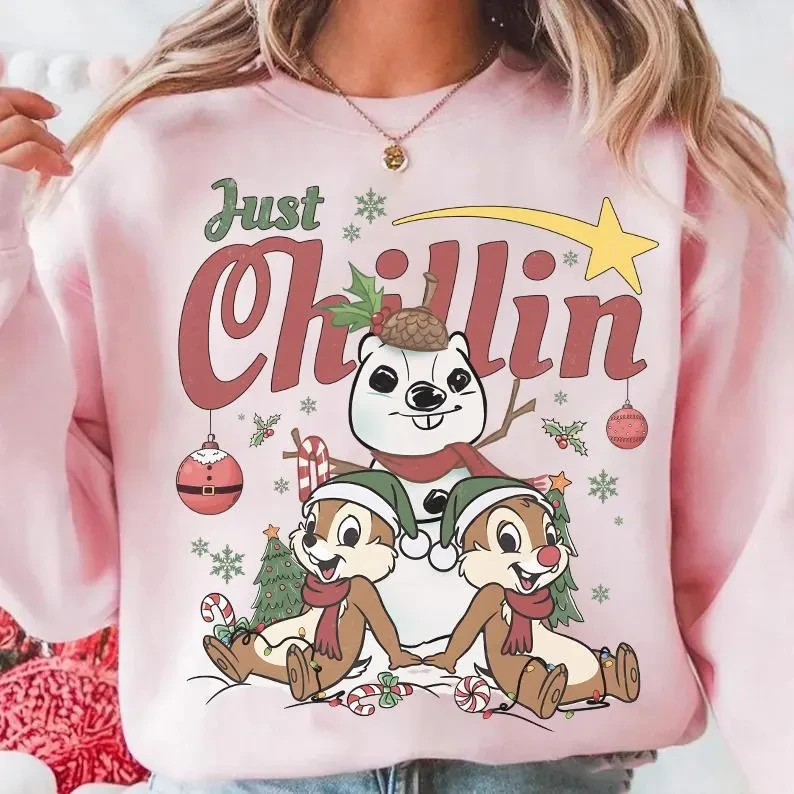 

Рождественский снеговик Disney «Just Chillin Chip N Dale», двойной проблема», семейный рождественский подарок Диснея, веселая рождественская вечеринка