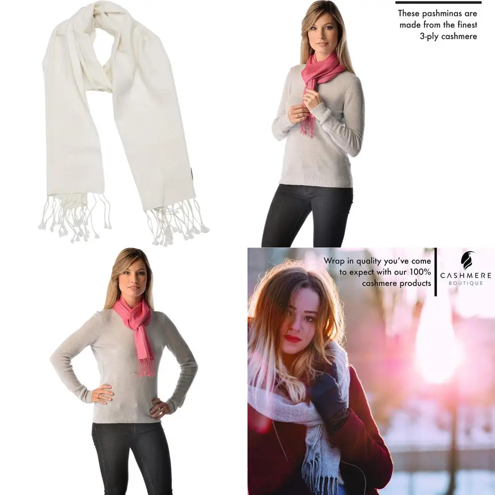 

Роскошный шарф из пашмины — смесь 70% кашемира с шелком, 30 цветов, 12x60 дюймов, мягкая и легкая шаль