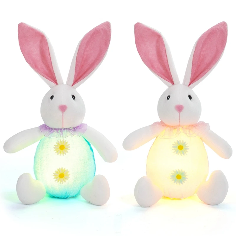 Easter Bunny Decorations Easter Gnomes LED Easter Decor  Spring Decorations For Home Handmade Swedish Tomte Doll 2Piece