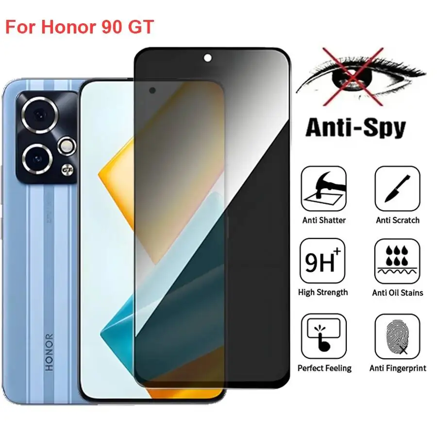 

Honor 90 MAG-AN00 Anti Spy Privacy Tempered Glass Protector Compatible For Honor90 GT Full Cover Screen Phone Film