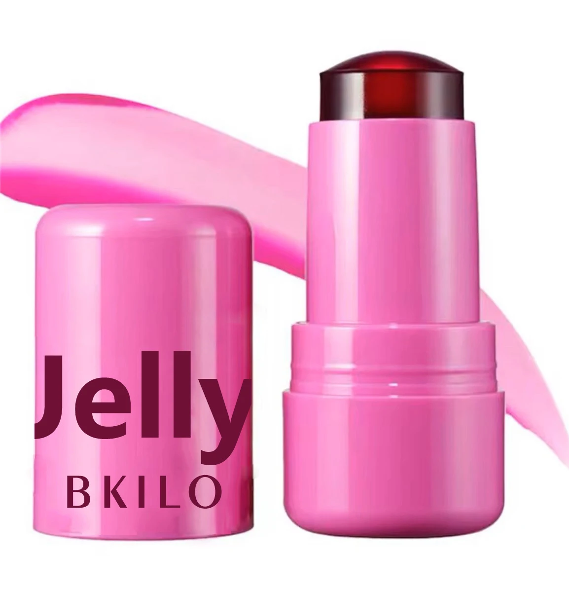 Milk Jelly Powder Blush 3-in-1 Moisturised Blush Stick Long-lasting Brightening Matte Face Contour Rouge Makeup Lip Tint