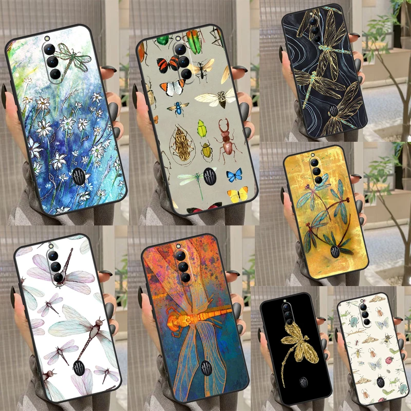 Dragonfly Insect Pattern Funda For Nubia Red Magic 6 7 8 Pro Plus Red Magic 5G 5S 6R 6S 7S 8S Pro Plus Phone Case