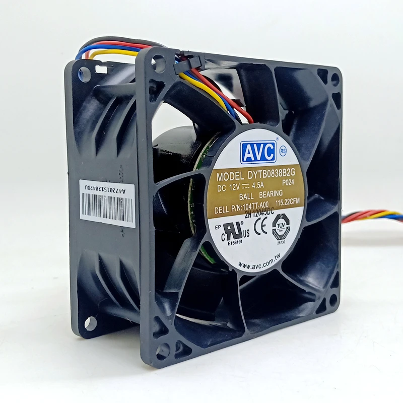 

80mm High Speed Case Fan AVC 8038 12V Ball Bearing DYTB0838B2G 8cm Computer Server Chassis Fans PFR0812XHE