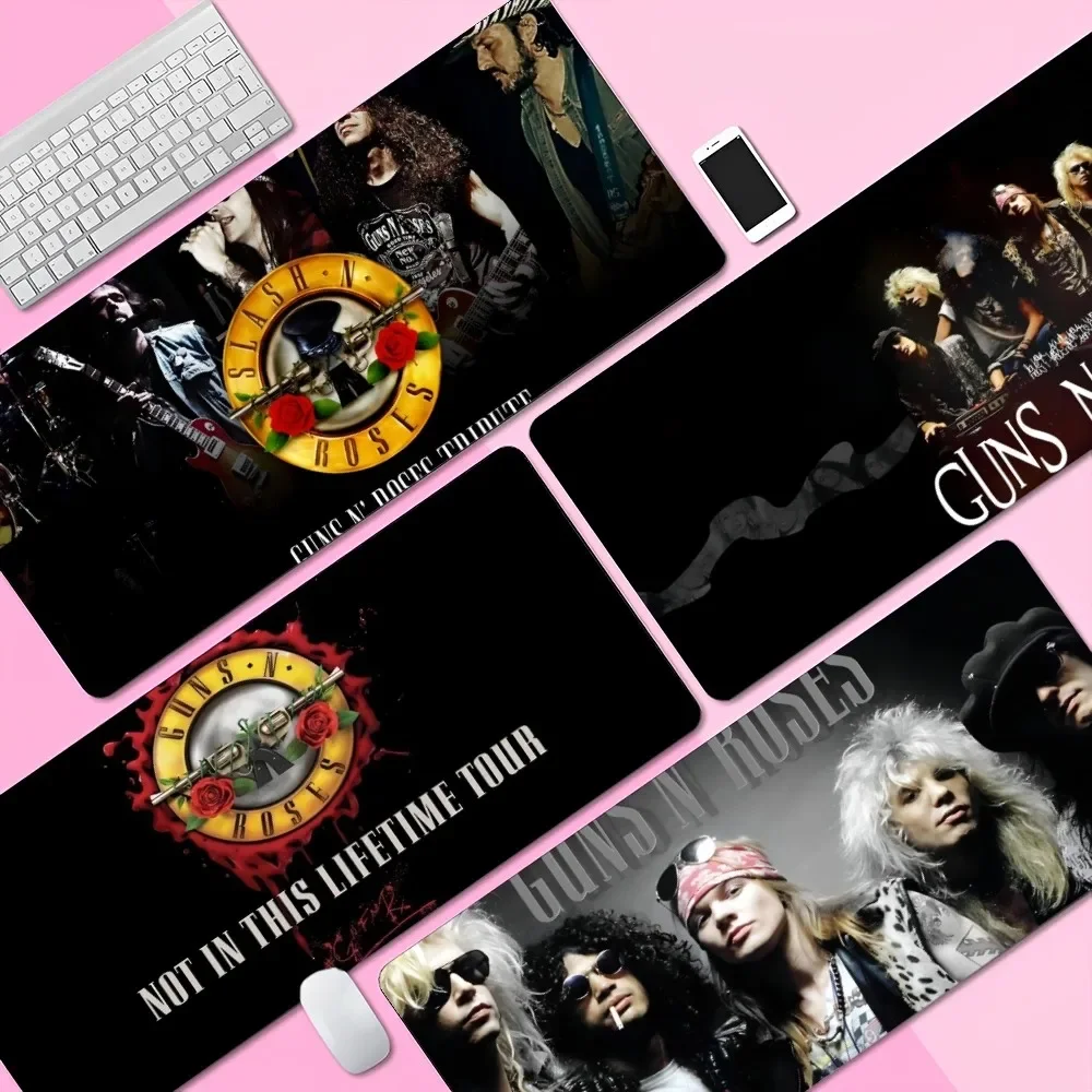 

G-Guns-S N' Roses Fashion Gamer Speed Mice Retail Small Rubber Mousepad Size For Keyboards Mat Boyfriend Gift