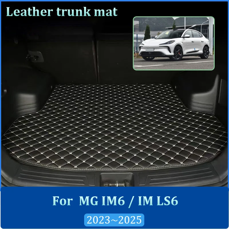 For MG IM6 IM LS6 2023 2024 2025 Trunk Mats Waterproof Protective Liner Leather Material Easy Clean Storage Pad Car Accessories