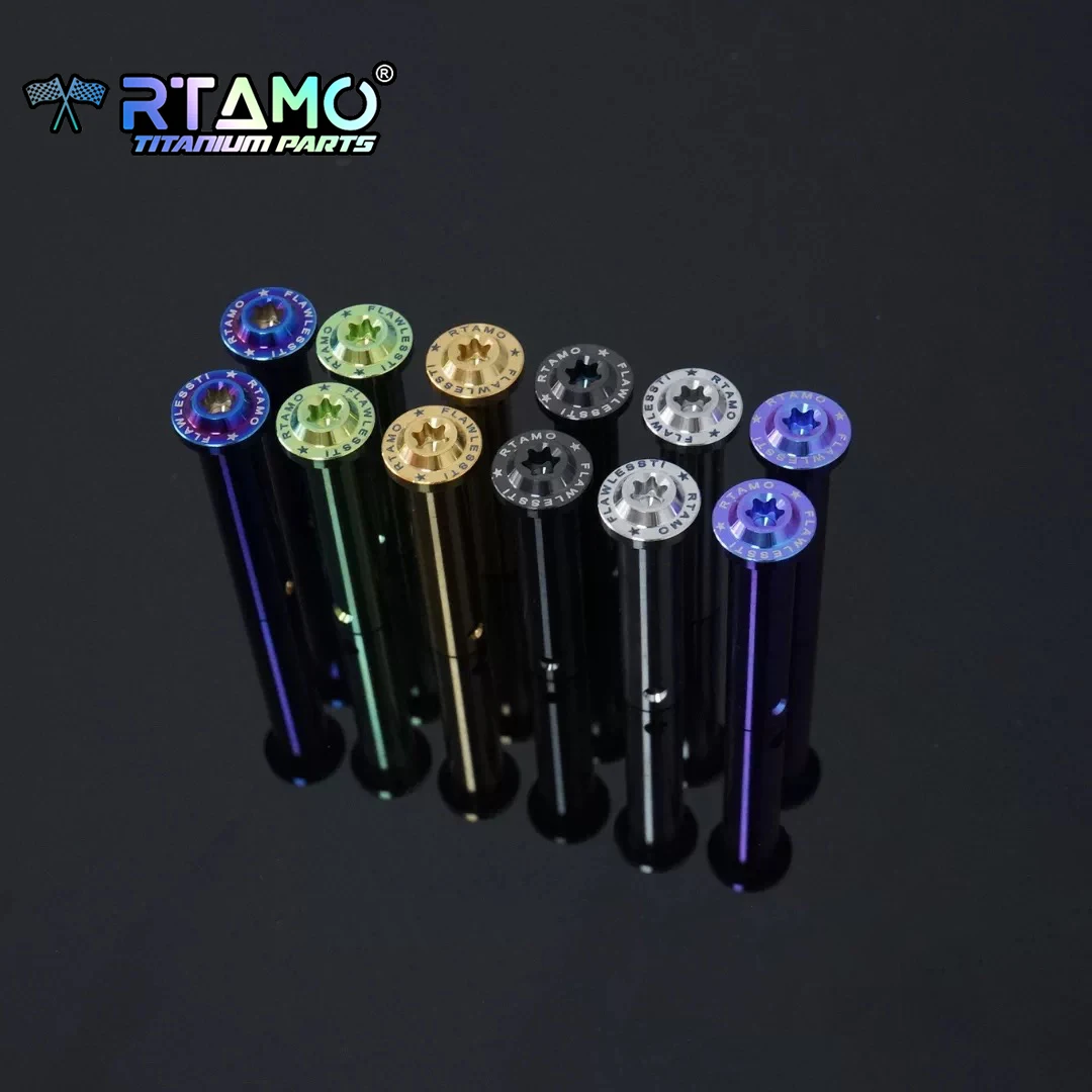RTAMO Gr5 Titanium Footrest Pin M6 M8 Pedal Pin Fit for Yamaha Tmax560/ Xmax300/ Nmax155/ Aerox155