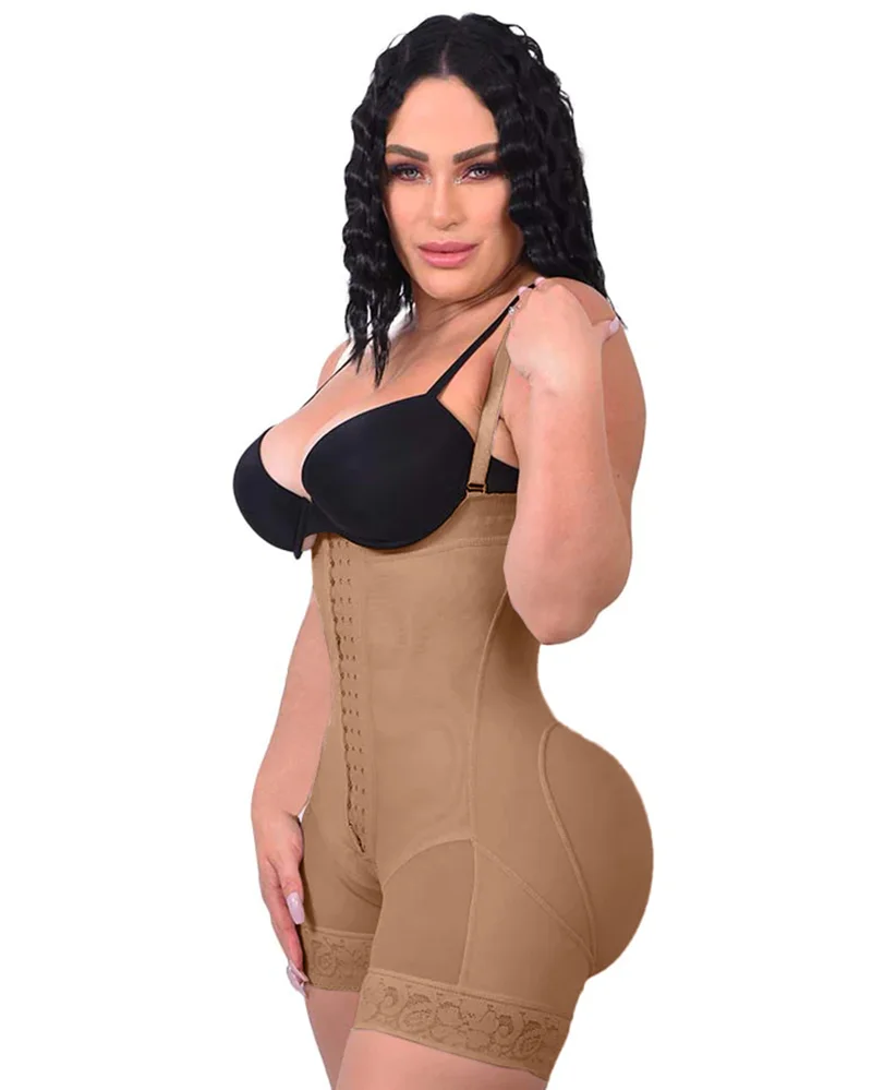 High Compression Hourglass Bodysuit Women Post-Operative Open-Chest Sculpting Girdles Waist Trainer Corset Fajas Colombian