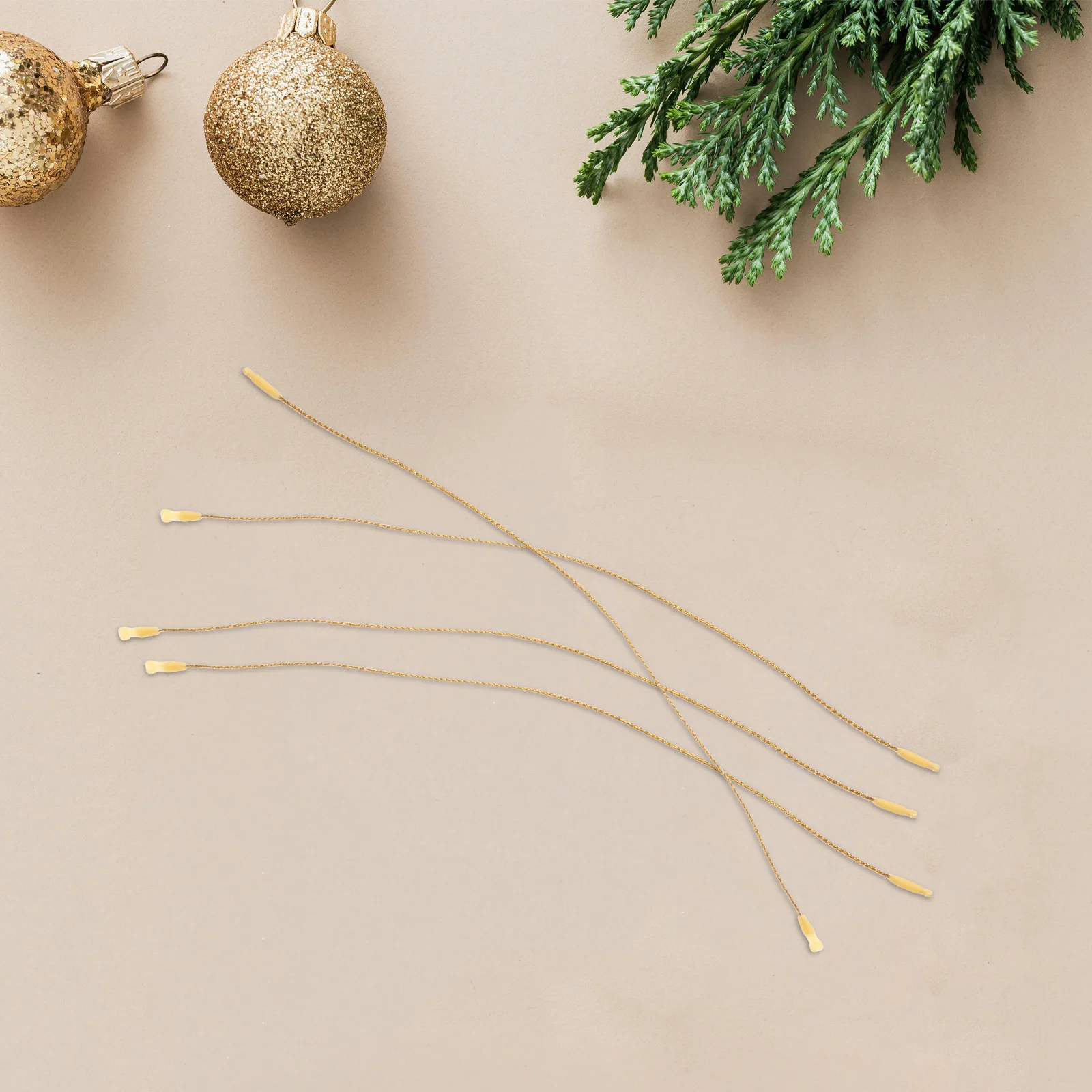 

100Pcs Ornament Hanger Ropes Christmas Tree Hooks No Knot Hanging Strings for Decorative Jars Tags Crafts Polypropylene