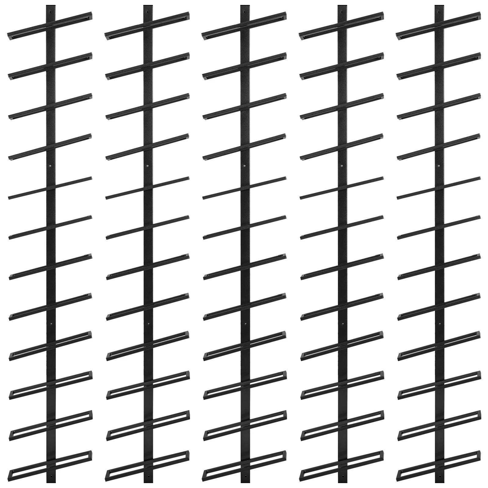 

Настенная винная полка из 5 упаковок для 60 винных бутылок Держатель для винных бутылок (черный)